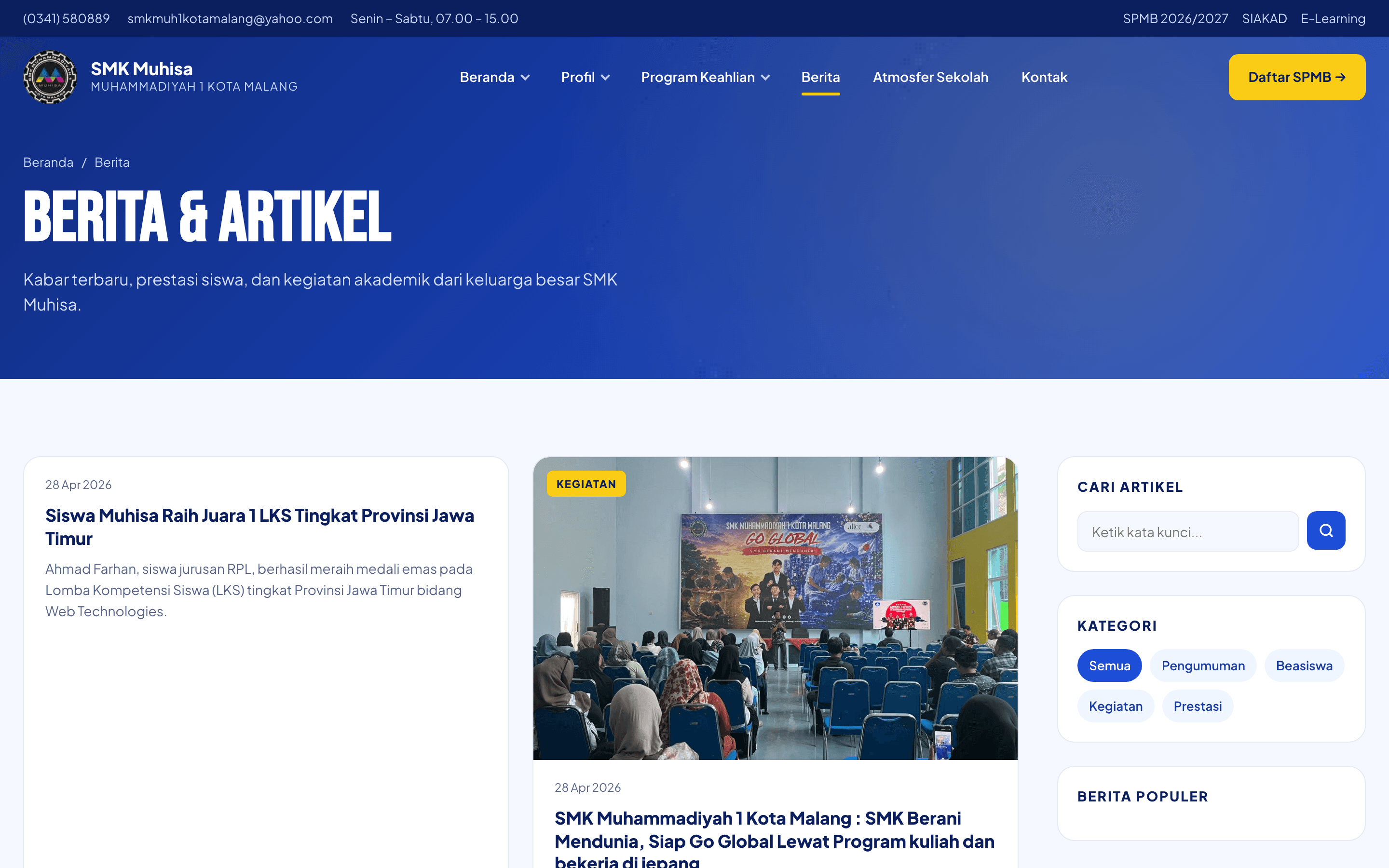 Muhisa Web — outcome 1
